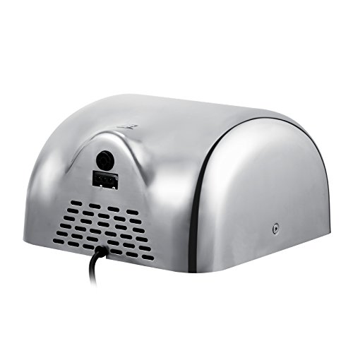 Cueffer Secador de Manos 1800 W Secador de Manos Electrico 90 m/s Secado de Manos Automatico de Acero Inoxidable Secadora de Manos Comercial Hand Dryers (A)