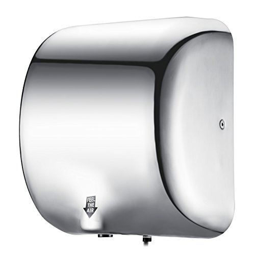 Cueffer Secador de Manos 1800 W Secador de Manos Electrico 90 m/s Secado de Manos Automatico de Acero Inoxidable Secadora de Manos Comercial Hand Dryers (A)