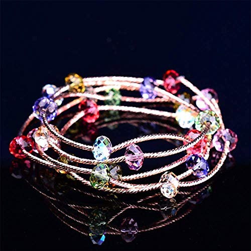 Cuentas de vidrio de cristal de 6 mm, cuentas de vidrio facetado, cuentas Rondelle 10 colores surtidos con caja para hacer artesanías de pulsera de collar de joyería DIY (500 piezas)