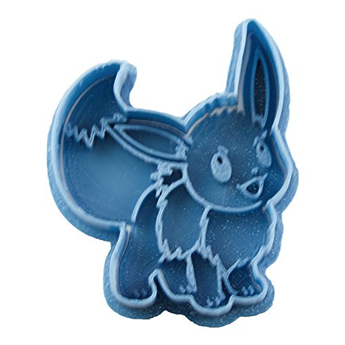 Cuticuter Eevee Pokémon Cortador de Galletas, Azul, 8x7x1.5 cm