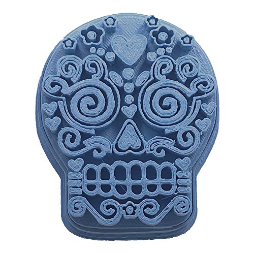 Cuticuter Halloween Calavera Mexican Cortador Galletas, Azul, 8x7x1.5 cm