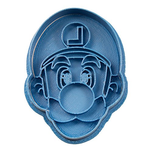 Cuticuter Luigi Mario Bros Cortador de Galletas, Azul, 8x7x1.5 cm