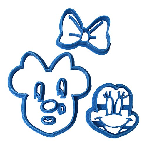 Cuticuter Minnie Cara Cortador de Fondant, Azul, 8x7x1.5 cm