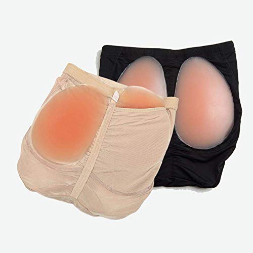 Cxjff Nalgas Empuja hacia Arriba la Mujer elástico de Silicona de Cadera y Butt Pad Falso Culo Cuerpo Que Forma la Ropa Interior de Las señoras de apriete Corto Calzoncillos, Amarillento, M