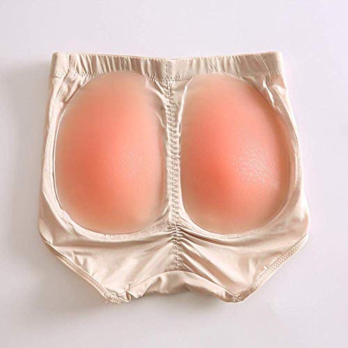 Cxjff Nalgas Empuja hacia Arriba la Mujer elástico de Silicona de Cadera y Butt Pad Falso Culo Cuerpo Que Forma la Ropa Interior de Las señoras de apriete Corto Calzoncillos, Amarillento, M