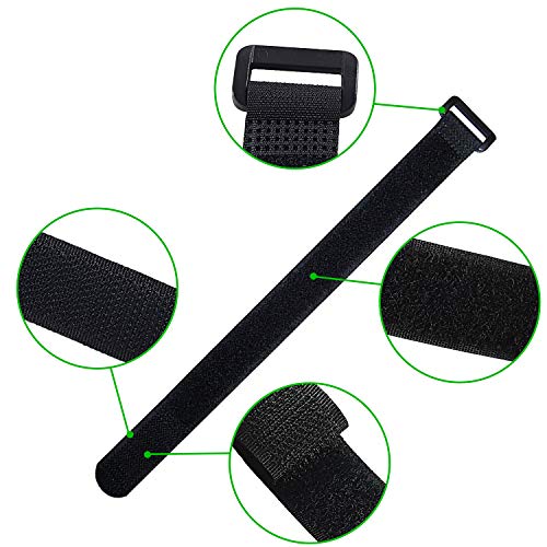 CZ Store® - brida para cable de velcro 10: MEDIDA 45CM|✮✮GARANTÍA DE POR VIDA✮✮-brida de velcro multitamaño con gancho y abrazadera para para TV/ordenador/guitarra