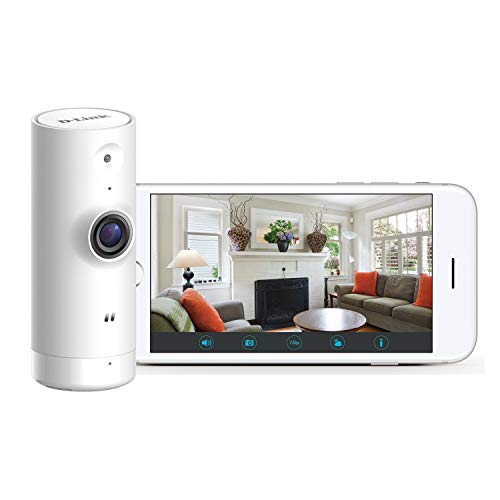 D-Link DCS-8000LH - Cámara IP WiFi de vigilancia con acceso desde móviles, grabación de vídeo en la nube y en el móvil, HD 720p, H.264, compatible Amazon Alexa y Google Home, para iOS/Android