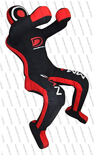 DAAN MMA Grappling Dummy - Saco de boxeo Judo, sin relleno, manos sentadas, parte delantera, envío brasileño JIU Jitsu para amasar a la basura sentada, Canvas Red, 70" Up to 121 lb – Unfilled