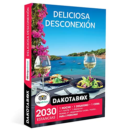 DAKOTABOX - Caja Regalo hombre mujer pareja idea de regalo - Deliciosa desconexión - 2030 estancias en hoteles de hasta 4*, casas rurales, posadas, masías y mucho más