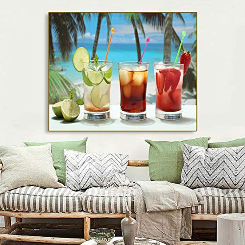 Danjiao Decoración De La Sala De Estar De La Cocina Pinturas De Lienzo Carteles E Impresiones De Frutas Tropicales Imágenes De Arte De Pared Decoración Escandinava Para El Hogar Sala De Estar 60x90cm