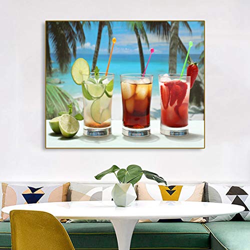 Danjiao Decoración De La Sala De Estar De La Cocina Pinturas De Lienzo Carteles E Impresiones De Frutas Tropicales Imágenes De Arte De Pared Decoración Escandinava Para El Hogar Sala De Estar 60x90cm