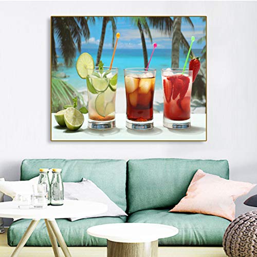 Danjiao Decoración De La Sala De Estar De La Cocina Pinturas De Lienzo Carteles E Impresiones De Frutas Tropicales Imágenes De Arte De Pared Decoración Escandinava Para El Hogar Sala De Estar 40x60cm