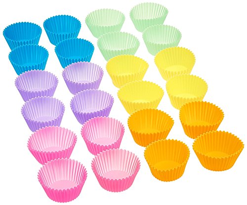 Da.Wa 10 pcs Taza de Muffin de Silicona Ronda 7cm Pastel Molde de Pastel Reutilizable para Hornear Cremas de Helados