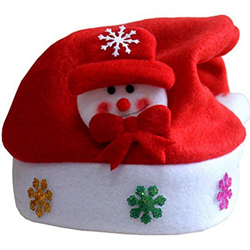 Da.Wa 1X Muñeco de Nieve Navidad Sombreros Fiesta de Navidad Gorro Aniversarios Cumpleaños Aumentar Ambiente Festivo 26 cm * 34 cm Paño