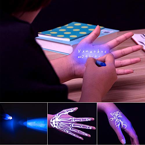 DAYPICKER 14 Paquetes Bolígrafo de Tinta Invisible, lápiz espía con rotulador mágico de luz UV para Mensajes Secretos y Fiestas Magic Marker para Dibujar una Actividad Divertida