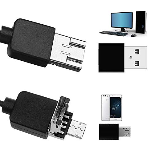 DBSCD Endoscopio oído,cámara inspección otoscopio USB Herramientas portátiles Limpieza boroscopio Alta definición,Cuchara selección endoscopio,Herramienta con 6 Luces LED Ajustables