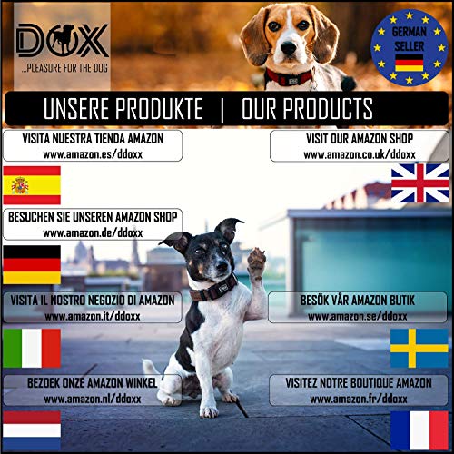 DDOXX Comedero Doble Perro, Antideslizante | Muchos Colores y Tamaños | para Perros Pequeño, Mediano y Grande | Bol Accesorios Acero INOX-Idable Melamina Gato Cachorro | Negro, 2 x 160 ml
