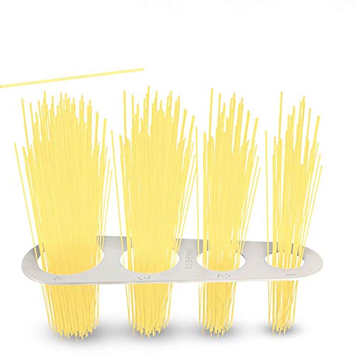 Deanyi 1pc Pasta Medir Herramienta Inoxidable Pasta de Espaguetis Medidor Regla de medición Cocina Gadget del palillo con el 4 Porción Porción