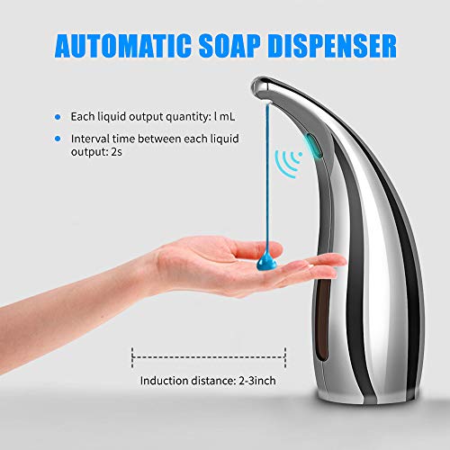 Decdeal 300 ML Dispensador de Jabón Automático de Infrarrojo sin Contacto Loción Líquida Champú de Gel Cámara para Baño/Cocina