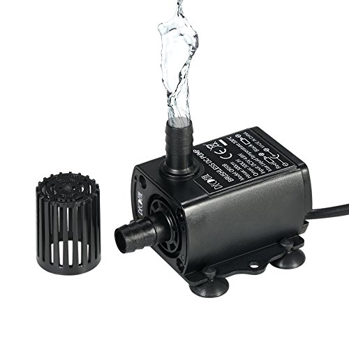 Decdeal USB DC5V 4.8W 300L/H Elevación 300cm Mini Bomba de Agua Ultrasilencioso, Sin Cepillo, Impermeable, Sumergible, para Circulación de Fuente Acuario