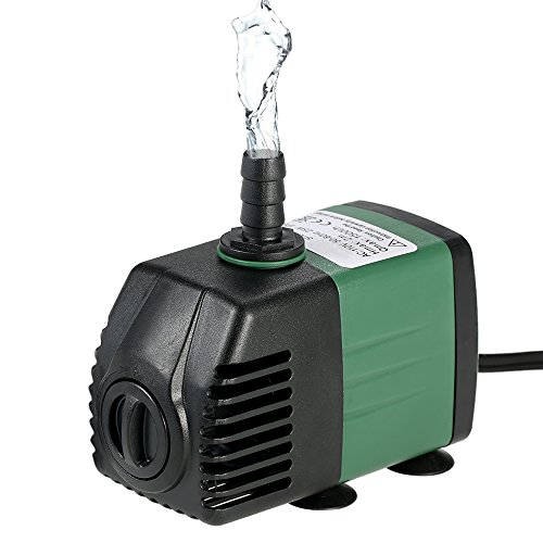 Decdeal Water Strider - 1500L/H 25W Bomba de Agua Sumergible con 2 Boquillas AC220-240V para Acuario Fuentes Jardín de Agua Sistema Hidropónico