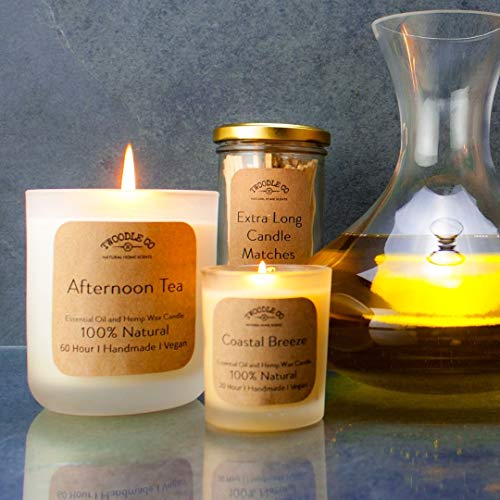 Deck The Halls - Vela aromática grande (100% natural, aceite esencial + cera de cáñamo)