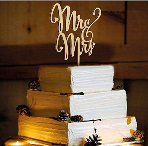Decoración para tartas con texto en inglés Mr and Mrs Cake, decoración para tarta de boda, fiesta, decoración casera, decoración para tartas, bodas y fiestas A