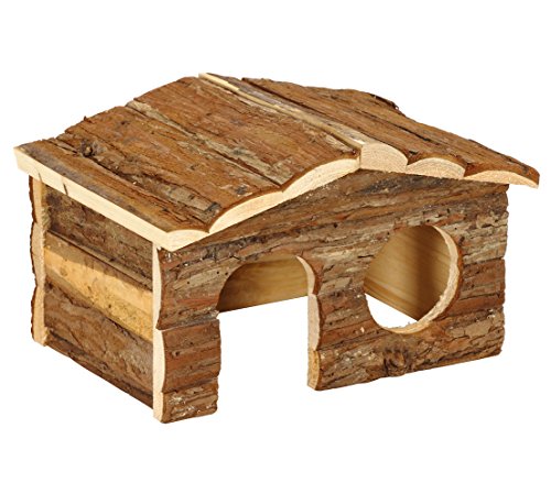 Dehner – Casa para roedores Forest, Aprox. 26 x 19,5 x 16 cm, Madera, Color Natural