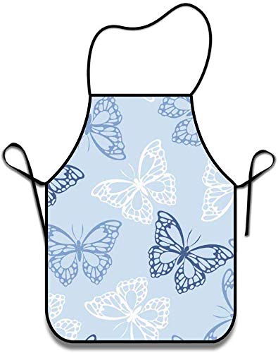 Delantales para Mujeres Hombres Mariposas de Colores Parrilla Personalizada Cookin personalizadog Delantal de Chef Divertido