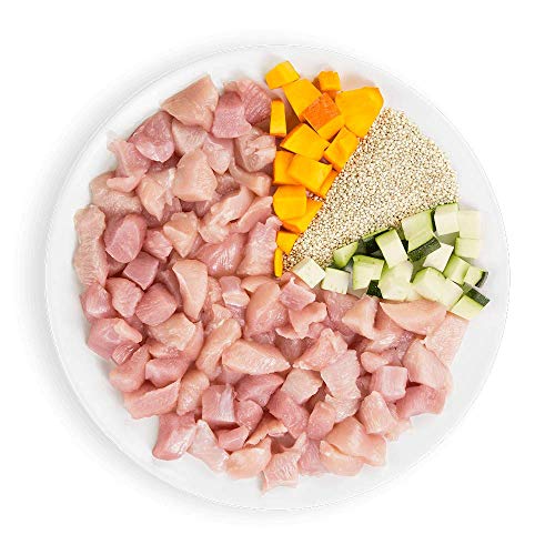 Deli Pets Comida húmeda para Perros 1,2 kg - Pack de 6 | Pollo de Primera Calidad con Zanahoria, Quinoa, calabacín y Aceite de onagra, con un 50% de Carne, sin Cereales ni aditivos innecesarios