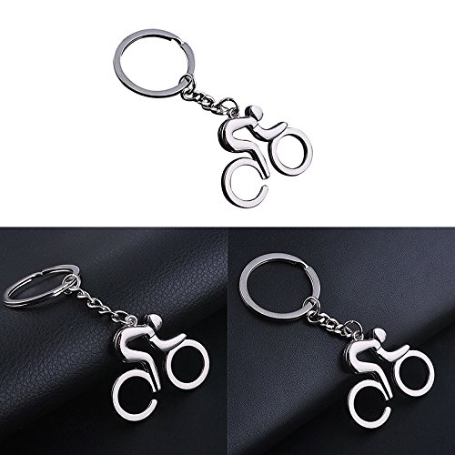 Demarkt Bicicleta Hueca Llavero Metal Llavero Redondo Anillos Intercambiables Clave del Para Enganchar a Cinturón de Pantalones O Bolso - Hombres Y Mujeres 1PCS