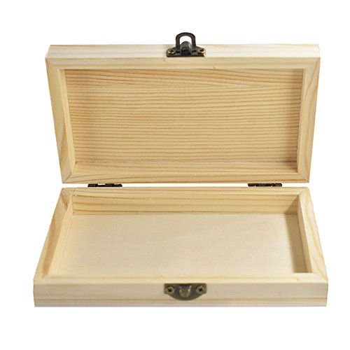 Demarkt Caja de Regalo de Madera Navidad Regalos de Cumpleaños y Fiesta Cajas de Regalo Conjunto de Convites para Decorativos 14.5 * 8.5 * 3.1CM 1PCS