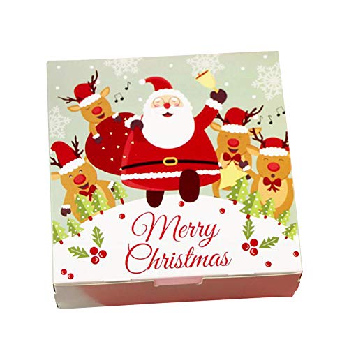 Demarkt Paquete de Regalo Caja de Pastel Navidad Regalos de Cumpleaños y Fiesta Cajas de Regalo Conjunto de Convites para Decorativos 14 * 14 * 5CM 10PCS