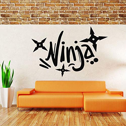 Deportes Ninja pegatina de pared calcomanía Mural diseño de habitación decoración del hogar dormitorio patrón papel tapiz impermeable extraíble