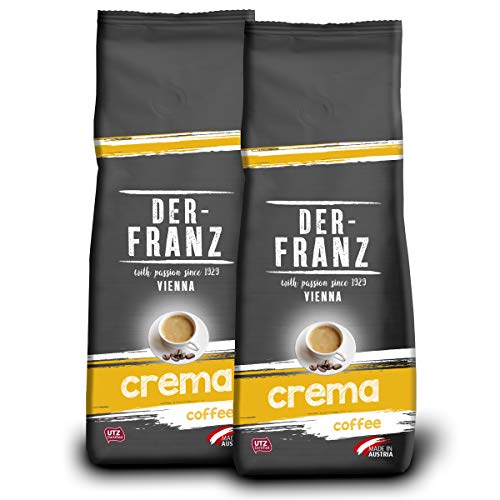 Der-Franz - Café Crema con certificación UTZ, molido, 2 x 500 g