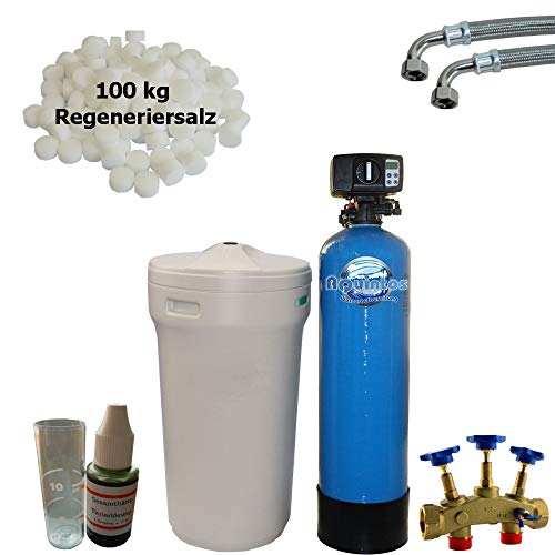 Descalcificador de agua MEB 240 – Juego completo | Sistema de descalcificación / sistema de descalcificación incluye válvula de bypass | Sistema de descalcificación de agua