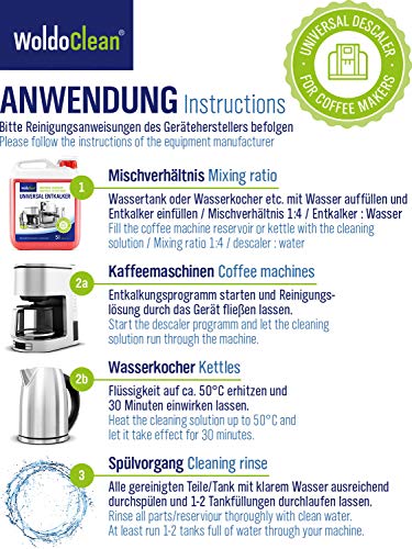 Descalcificador para cafetera concentrado liquido 10 litros - Compatible con marcas Delonghi, Dolce Gusto, Nespresso, Seaco, Krups Senseo