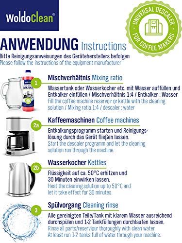 Descalcificador para cafetera concentrado liquido 10 litros - Compatible con marcas Delonghi, Dolce Gusto, Nespresso, Seaco, Krups Senseo