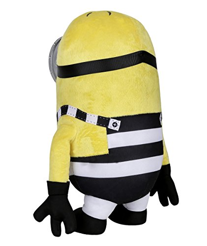 Despicable Me 9080 - Peluche de Minion Carl Vestido de presidiario, de la película GRU: Mi Villano Favorito 3" (tamaño Grande)