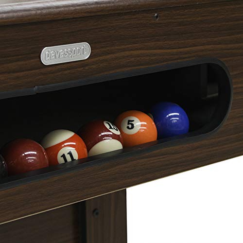 Devessport - Mesa de Billar Semi Profesional Akra - Fácil Montaje - Incluye niveladores de Patas - Ideal para Jugar con Amigos - Medidas: 221 x 122 x 81 Cm