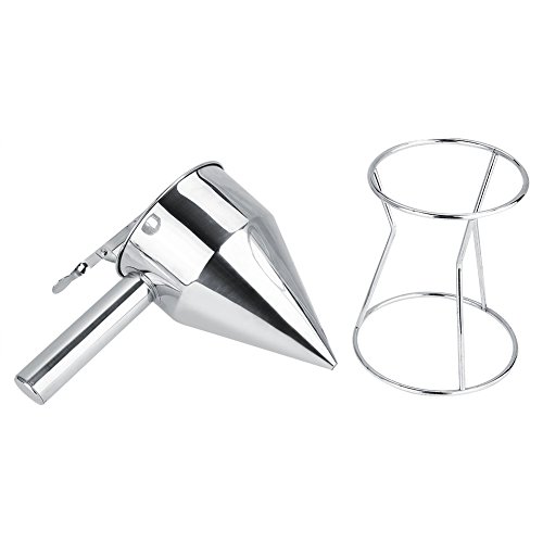 Dewin Embudo para Hornear de Acero Inoxidable- Embudo para Hornear de Acero Inoxidable, postres para Pasteles, Herramientas de Cocina con Rejilla, para la Cocina casera, Uso en panadería