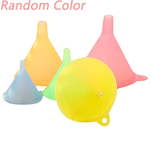 Deyan 5PCS Pequeño Medio Grande Variedad Líquido Colorido Embudo de plástico Embudo de Aceite para Uso doméstico de Cocina