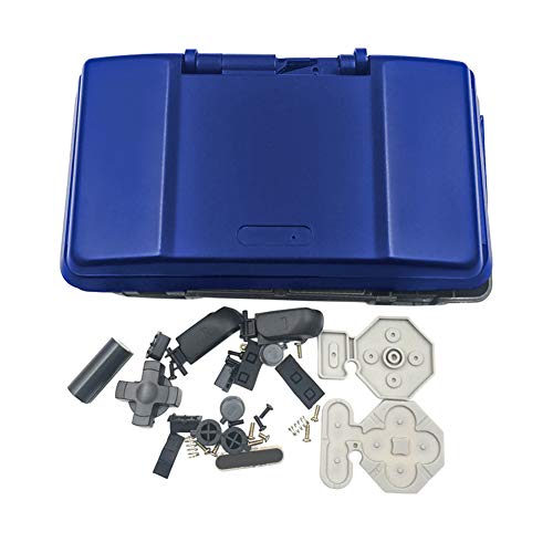 Deylaying Reemplazar Funda Caja Anti Otoño contra Choque Cárcasa Cubierta con Botón Tornillos Pegatinas Kits para Nintendo DS Juego Consola (Azul)