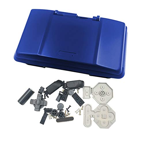 Deylaying Reemplazar Funda Caja Anti Otoño contra Choque Cárcasa Cubierta con Botón Tornillos Pegatinas Kits para Nintendo DS Juego Consola (Azul)