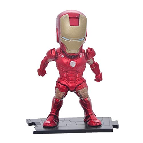 Dhl 6 Estilo Anime Juguetes Vengadores Iron Man Decoración Coche de la muñeca decoración de la Torta del Regalo 9 CM