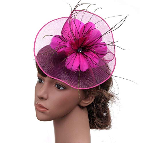 Diadema de flores para mujeres Bailarina de novia elegante for mujer Tocado de flor Flor Cocktail Tea Party Boda Pinza de pelo Bailarina de flamenco flor de corona para mujeres, corona de bodas para