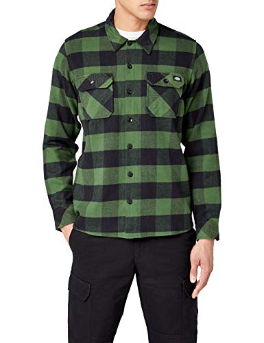 Dickies Streetwear Male Shirt Sacramento - Camiseta / Camisa deportivas para hombre, color verde (pine green), talla Small