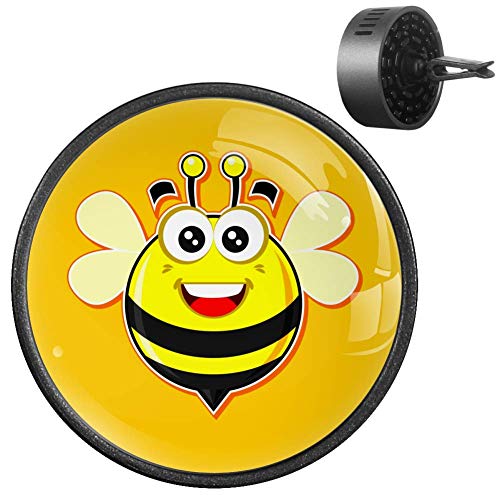 Difusor de aire para coche con diseño de abeja de goma EVA para aromaterapia, difusor de aceites esenciales, fruta de la pasión floral