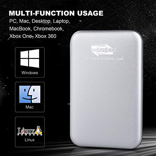 Disco Duro Externo 1 TB, 2.5'' USB3.0 Disco Duro Externo para PC, Mac,Xbox, MacBook, Chromebook (1TB,Rojo)