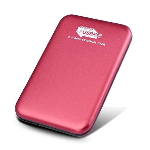 Disco Duro Externo 1 TB, 2.5'' USB3.0 Disco Duro Externo para PC, Mac,Xbox, MacBook, Chromebook (1TB,Rojo)